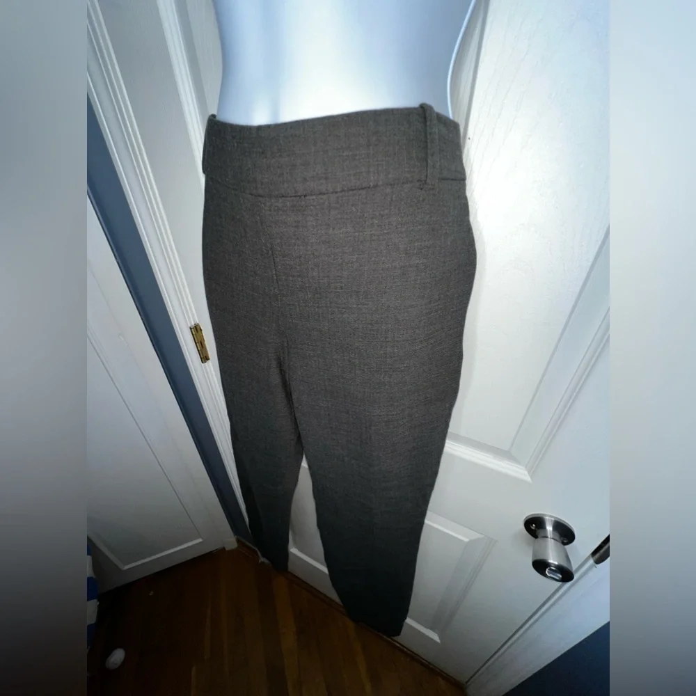 J. Crew Minnie Women’s 6 Dark Gray Straight Leg Trouser Dress Pants Zip Wool S